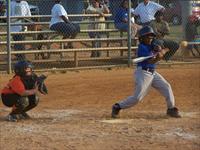Boy Swinging at a Ball