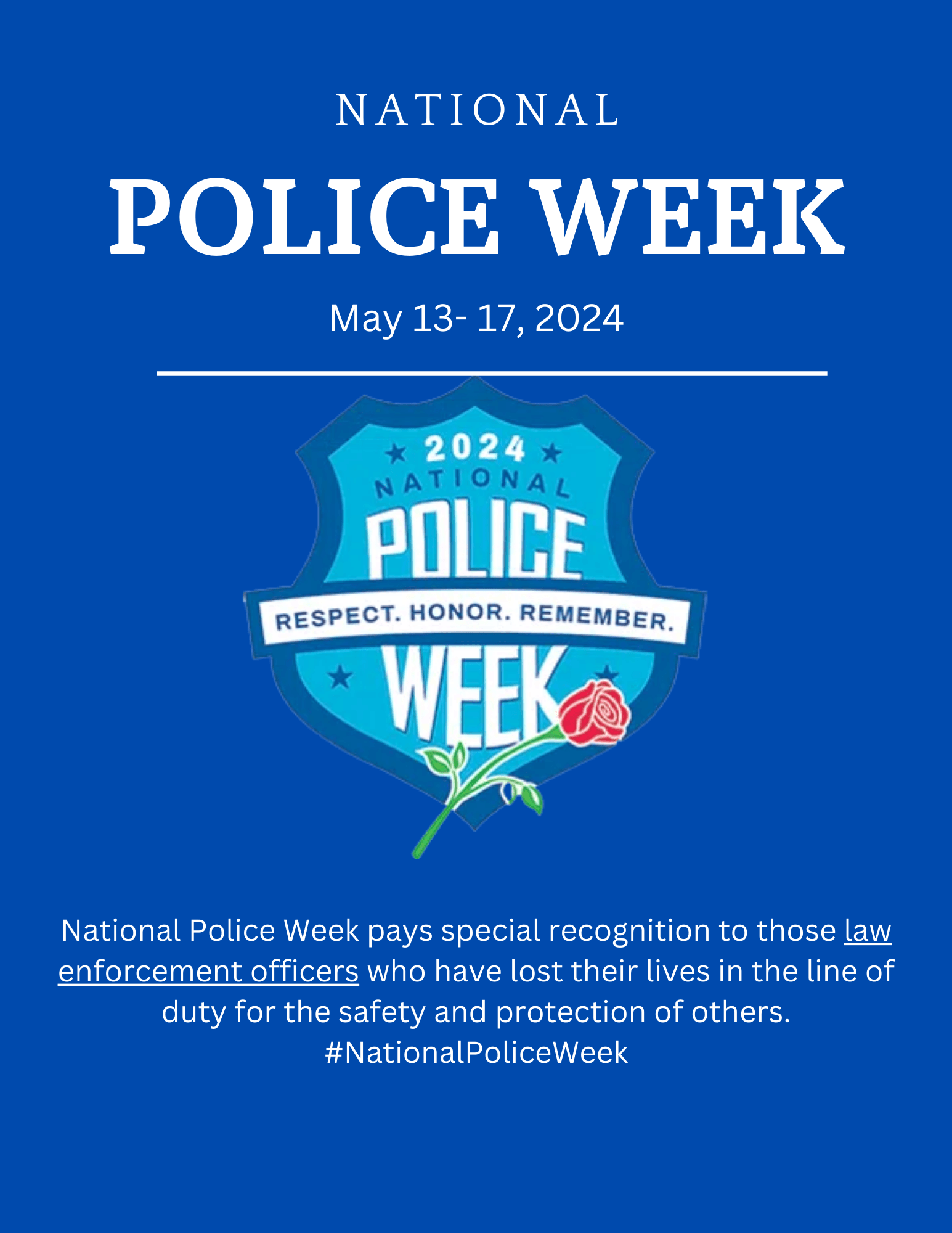 National Police Week 2024 Flyer